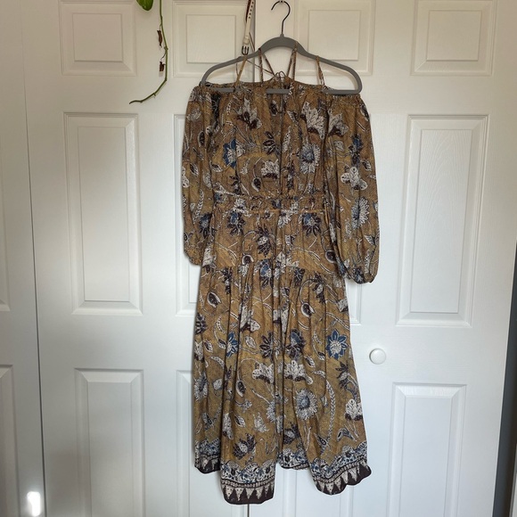 Ulla Johnson Tahlia Dress Size 12 Yellow Print - Picture 9 of 9